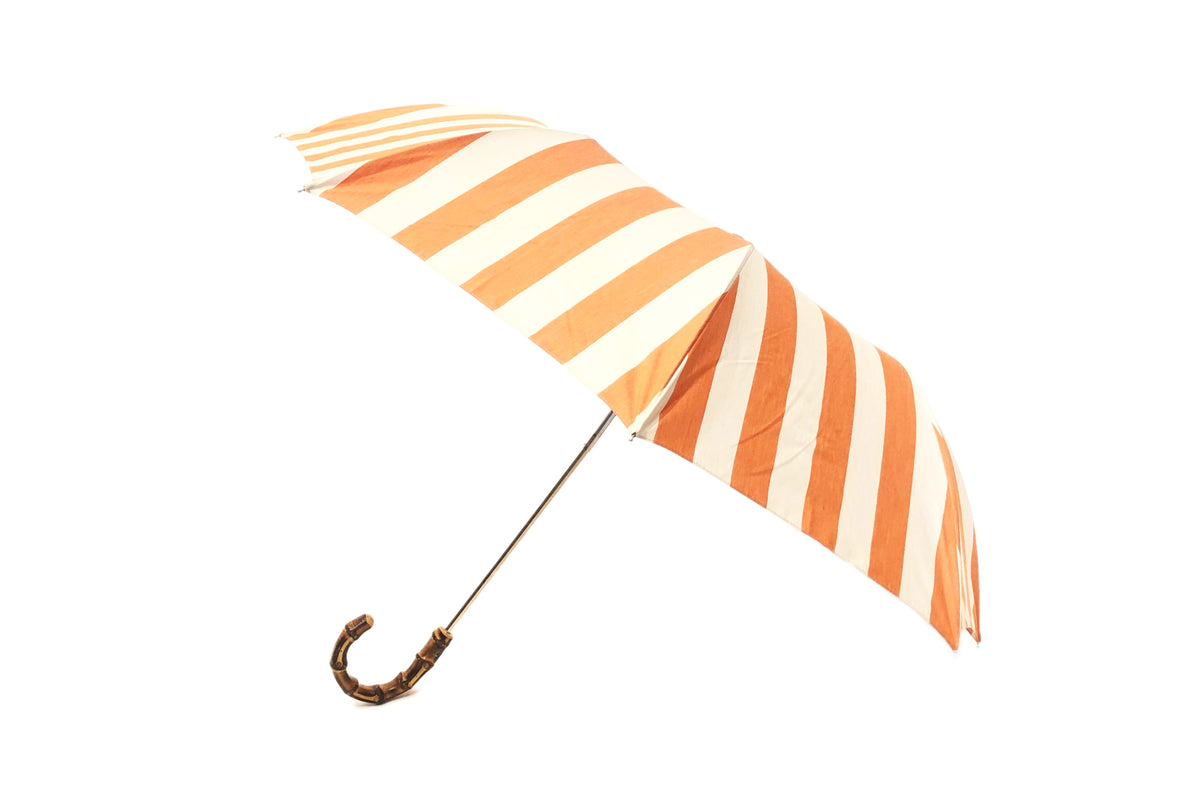 マリアフランチェスコ 折りたたみ傘 (オレンジストライプ) BAMBOO